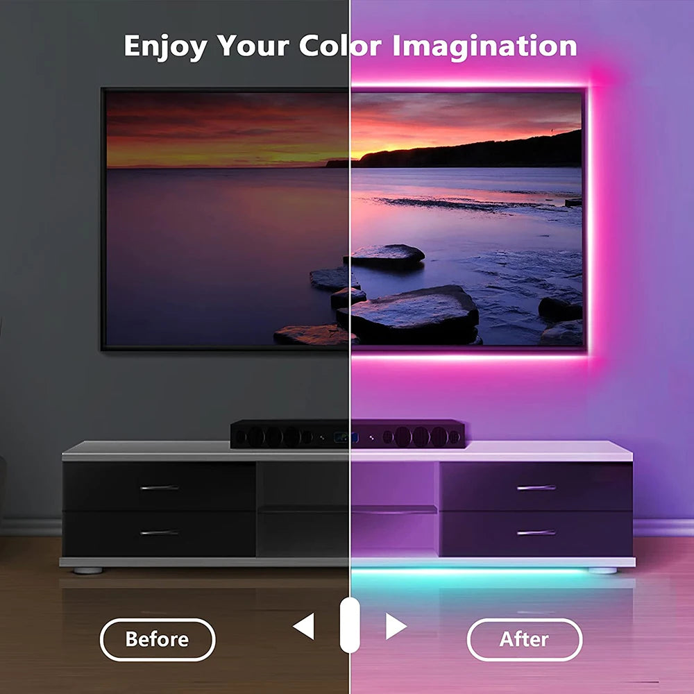 Bluetooth RGB LED Strip Lights for Bedroom & TV